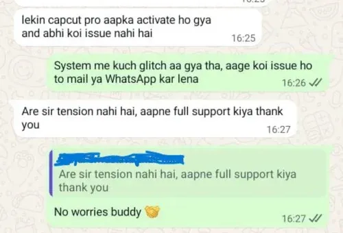Happy customer review